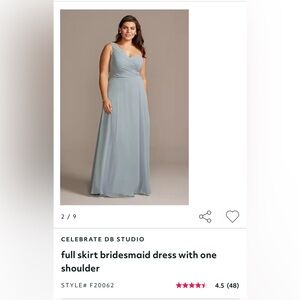 CELEBRATE DB STUDIO full skirt bridesmaid dress with one shoulder
STYLE# F20062